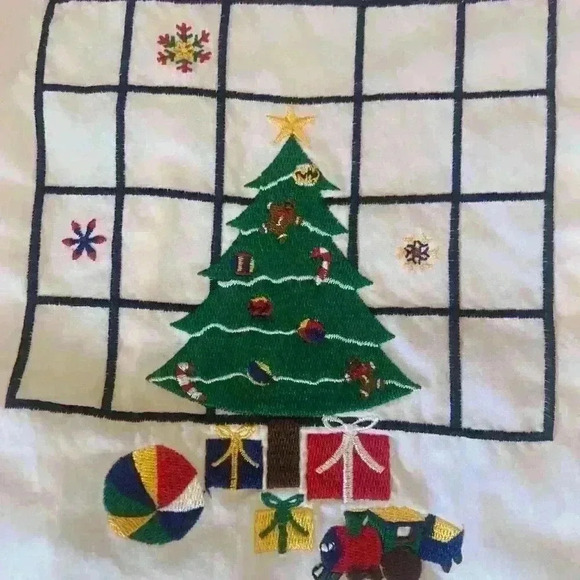 Vintage 90s Embroidered Christmas button shirt size 16 Ugly Christmas Sweater - Picture 3 of 9